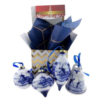 Windmolen Kerstballen in Cadeaudoosje