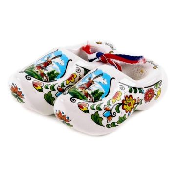 Set wooden clogs 8 cm, White