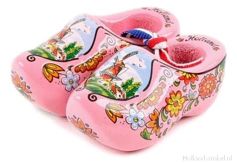 pink wooden clogs