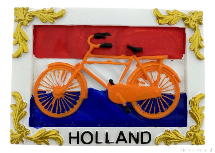 Beer kolf avond Oranje Fiets Holland Magneet - 3D kopen bij HollandWinkel.NL