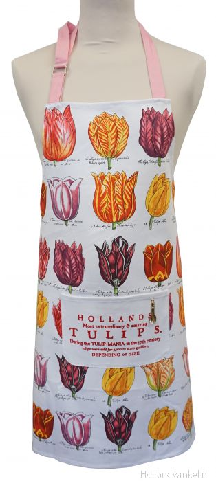 Annoteren plotseling Dubbelzinnigheid Memoriez Keukenschort Tulpen - Wit kopen bij HollandWinkel.NL