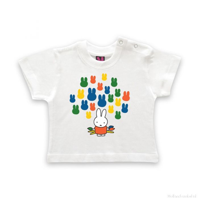 Miles Adolescent Ik was mijn kleren Nijntje Baby T-Shirt Wit Verf Kwasten kopen bij HollandWinkel.NL