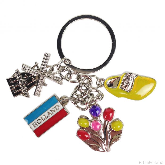 "I Love Holland" Key Ring & Fridge Magnet Gift Set
