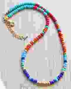 Halsketting kleurige Miyuki rocaille kralen