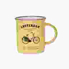 Mok Memoriez - Amsterdamse Fietsen - Geel, Groot