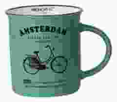 Mok Memoriez - Amsterdamse Fietsen - Mat Emerald Groen, Groot