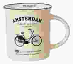 Mok Memoriez - Amsterdamse Fietsen - Mat Zandkleur, Groot