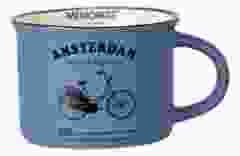 Mok Memoriez - Hollandse Fiets  -  Matte Iris Blauw - Klein
