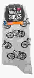 Heren Sokken "Grijs met Fietsen" - 40-46