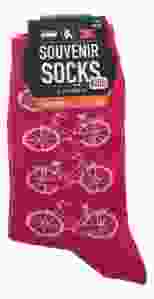 Kindersokken "Roze Fietsen" , 7-8 jaar