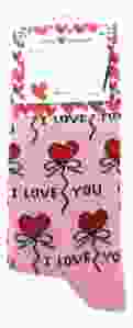 Dames Sokken "I Love You - Roze"  35-41