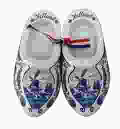 Set houten klompjes 10cm, delfts blauw