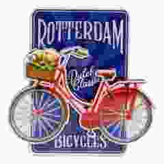 Magneet fiets op blauw Rotterdam