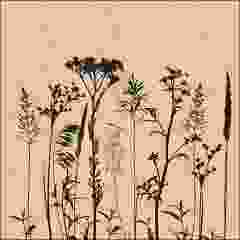 Pakje Servetten Kruiden En Bloemen Zwart FSC gerecycled (20 stuks)