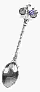 Theelepel in doosje - Blauwe fiets