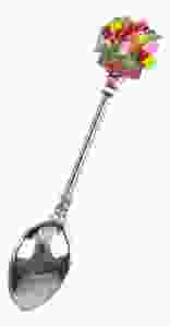 Theelepel in doosje - Gekleurde tulpen