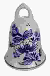 Kerstbel Delfts blauw Bloem