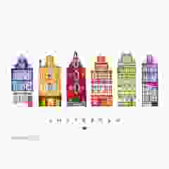 Placemat Amsterdamse Grachtenpanden