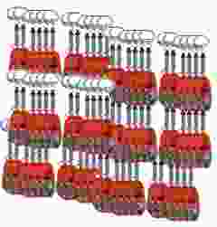 Sleutelhanger 1 houten klompje oranje, 120 stuks