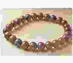 Armband 8mm rood-bruine Jaspis kralen