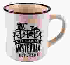 Mok "Amsterdam Bike Capital Beige" in Cadeaudoosje