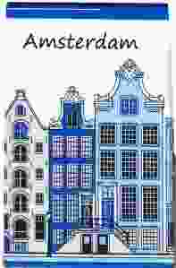 Theedoek Amsterdam Delftsblauw