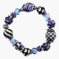 Armband Delfts Blauw met Geslepen Kralen
