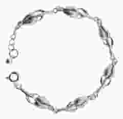 Armband verzilverde tulpen