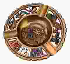 Asbak Rond Amsterdam - Koperkleurig