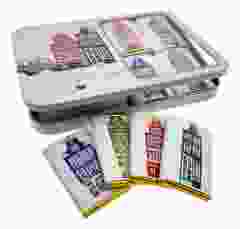 Vensterblik Amsterdam Houses met chocolade