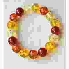 Armband imitatie barnsteen, 20cm