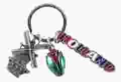 Sleutelhanger met bedels "Holland, Molen, Tulp"