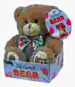 Pluche beer tulpen blauw/bruin