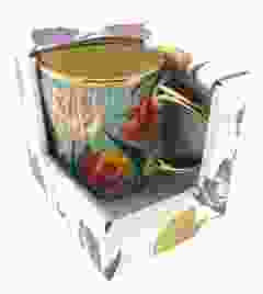 Beker Pretty Tulips groen/goud groot