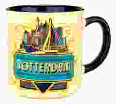 Beker vintage skyline klein Rotterdam – blauw