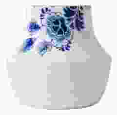 Blauw Bloesem Vaas 2, 10 cm 