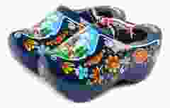 Set houten klompjes 10cm, Blauw