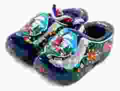 Set houten klompjes 6cm, Blauw