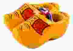 Set houten klompjes 6cm, Boerengeel