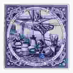 Delfts blauwe tegel- "De Botermakkerij Anno 1900", 15 cm