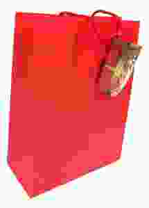 Cadeautas Rood met Kerst kaartje 