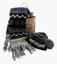 Kindercadeau set "Paarse Winter" Muts en Sjaal