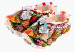 Magneet keramiek klomppaar tulpenprint 5 cm