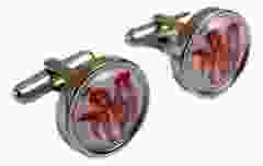 Manchetknopen Rode Tulp, in cadeaudoosje