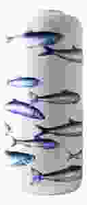 Cilinder Vaas Vissen, 31 cm