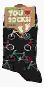 Dames sokken "Fietsen Rasta"