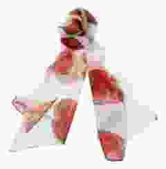 Dames sjaal Tulp Rood, wit