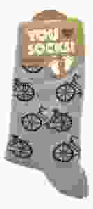 Damessokken "Fietsen Blauw" Grijs (35-41)