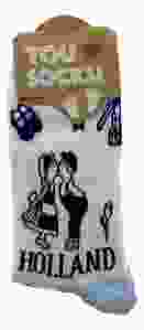 Dames Sokken "Kussend Paar Delftsblauw" - 35-41