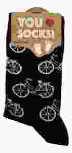 Damessokken "Fietsen" Zwart (35-41)